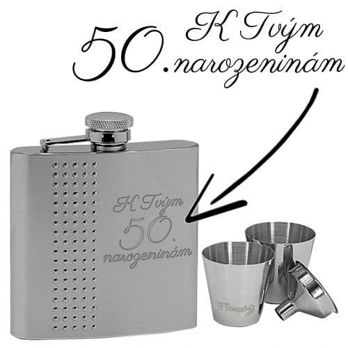 Lucca di Maggio Ocelová kapesní lahev - placatka 180ml + 2 kalíšky 30ml a trychtýřek - 97056 - náhled 2