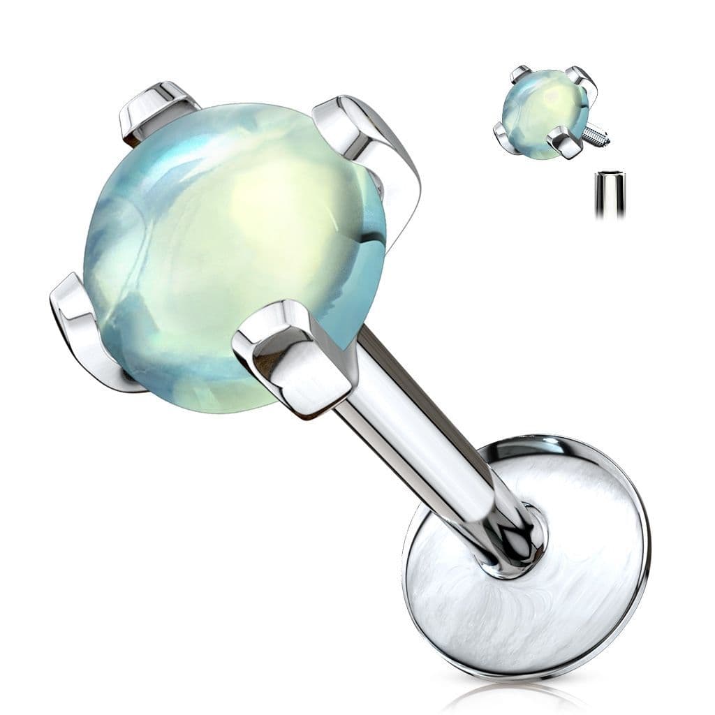 Labreta / piercing do brady, Jadeit - LB0002-JD
