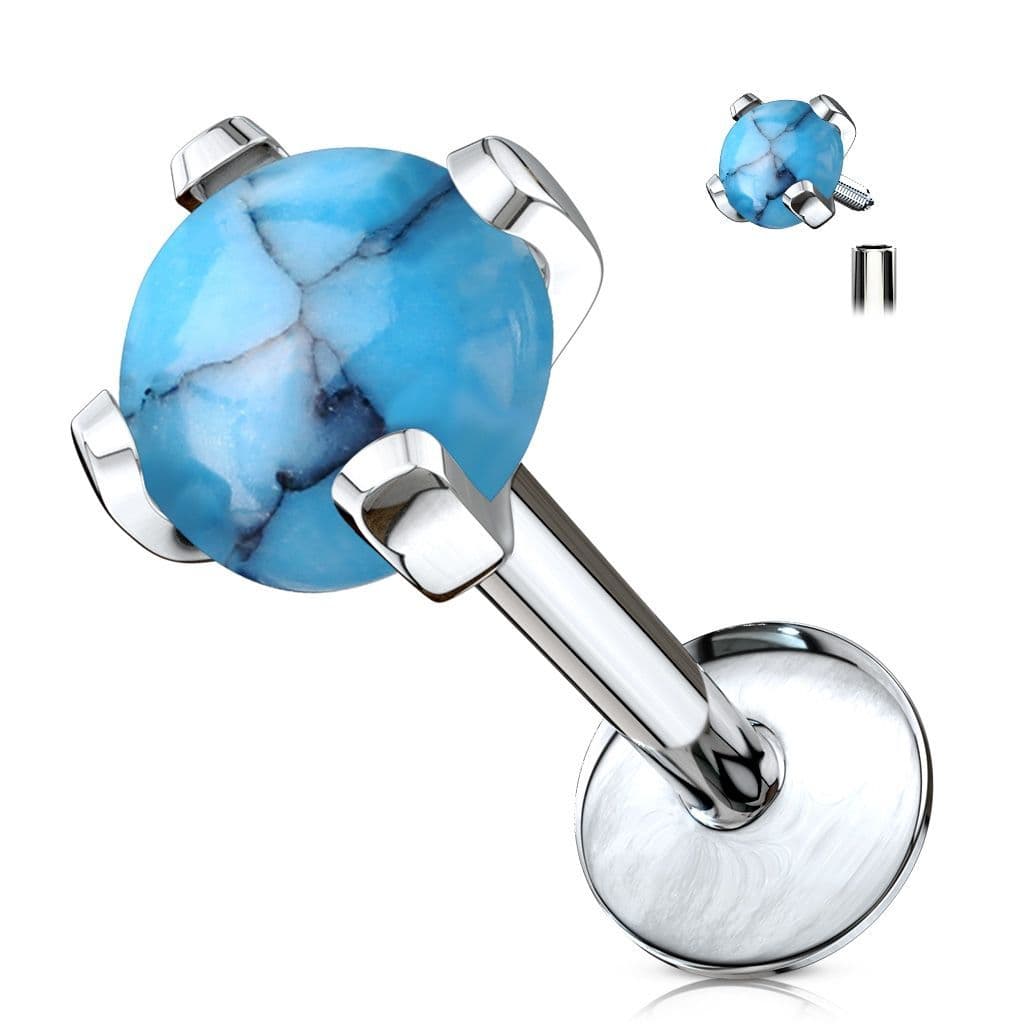 Labreta / piercing do brady, Tyrkys - LB0002-TQ