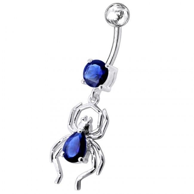S4U Stříbrný piercing do pupíku - pavouček (fialová) - BP01095-A - náhled 3