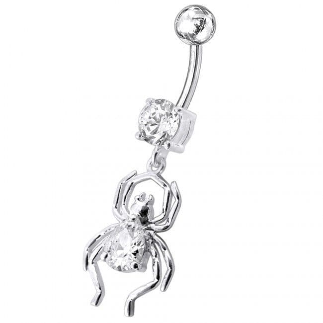 S4U Stříbrný piercing do pupíku - pavouček (fialová) - BP01095-A - náhled 4