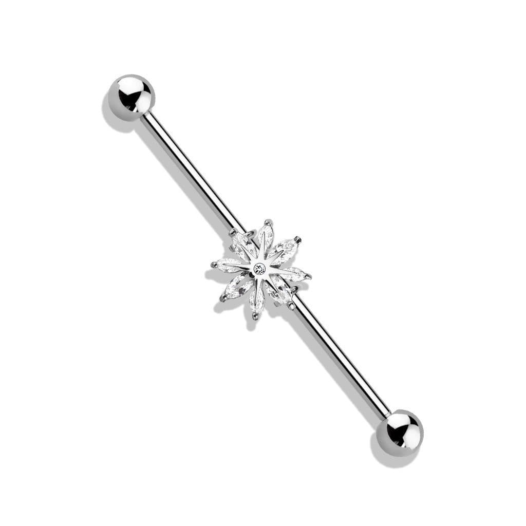 Industrial piercing - sněhová vločka - ID01032-ST - náhled 1