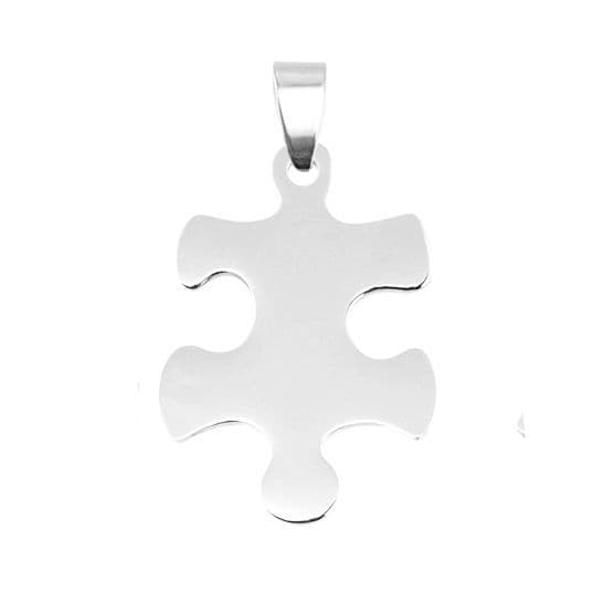 S4U Ocelový přívěsek - destička puzzle levé - DR1294-L