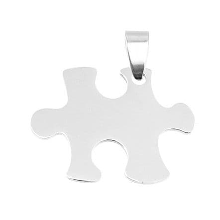 S4U Ocelový přívěsek - destička puzzle pravé - DR1294-P