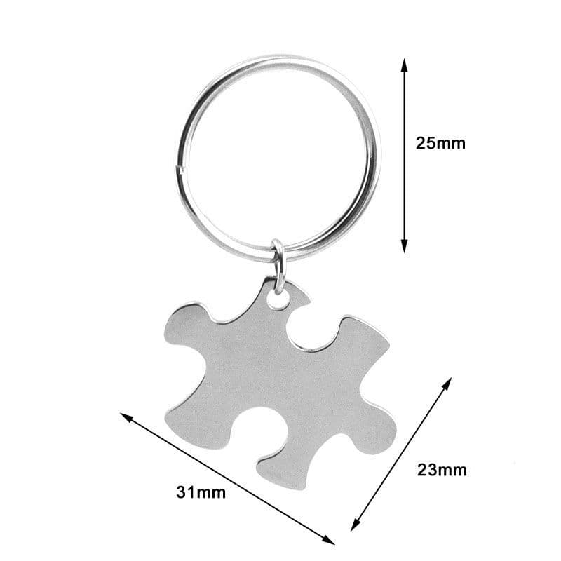 S4U Ocelový přívěsek na klíče - puzzle - OPT1008-P - náhled 2