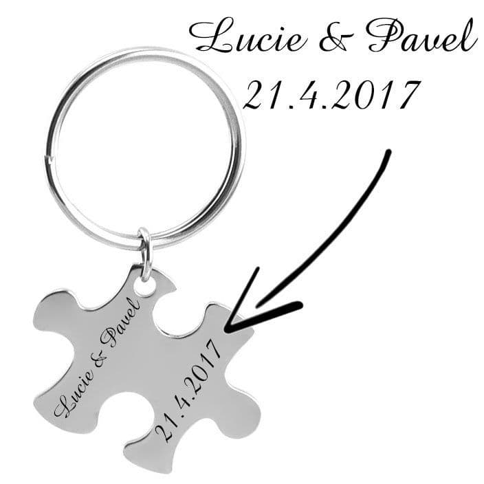 S4U Ocelový přívěsek na klíče - puzzle - OPT1008-P - náhled 3