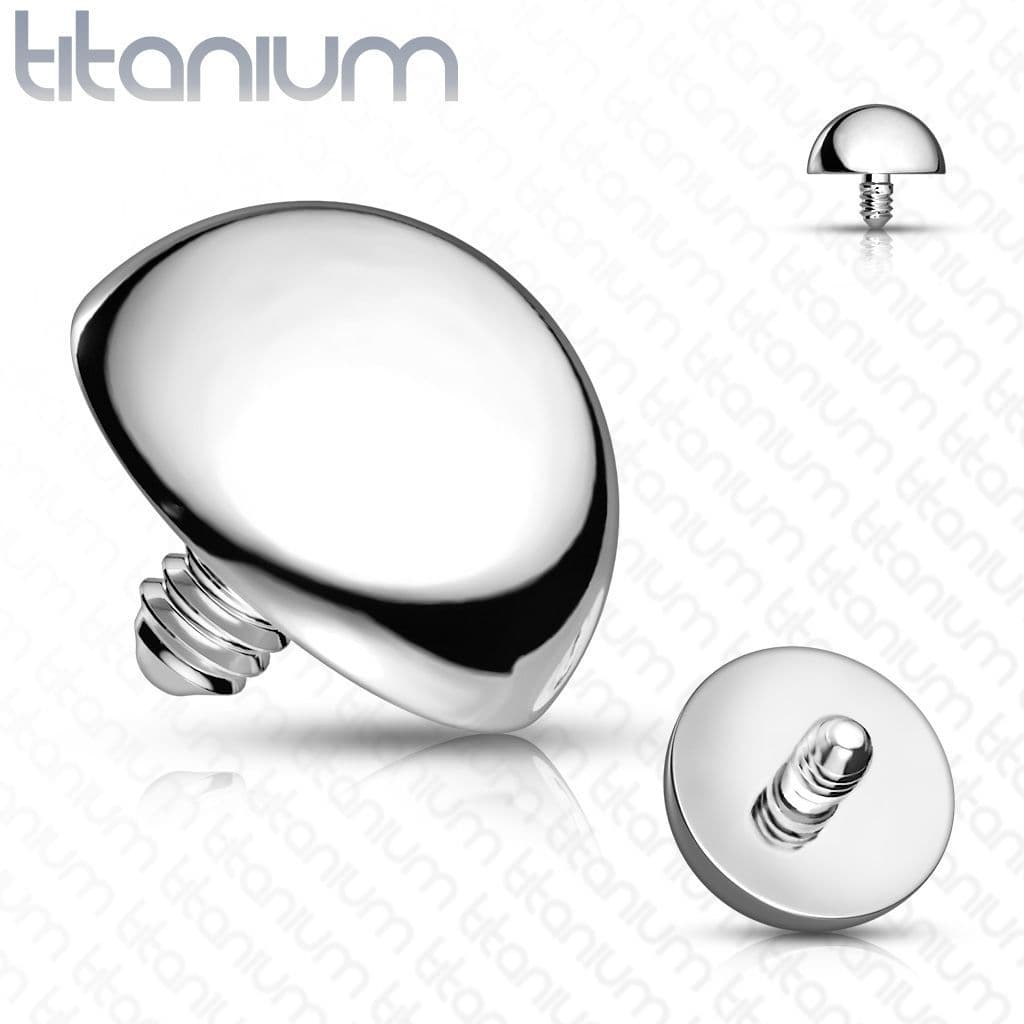 S4U Ozdobná půlkulička k dermálu  TITAN k labretě, závit 1,6 mm, rozměr 4 mm - TIT1083-ST03