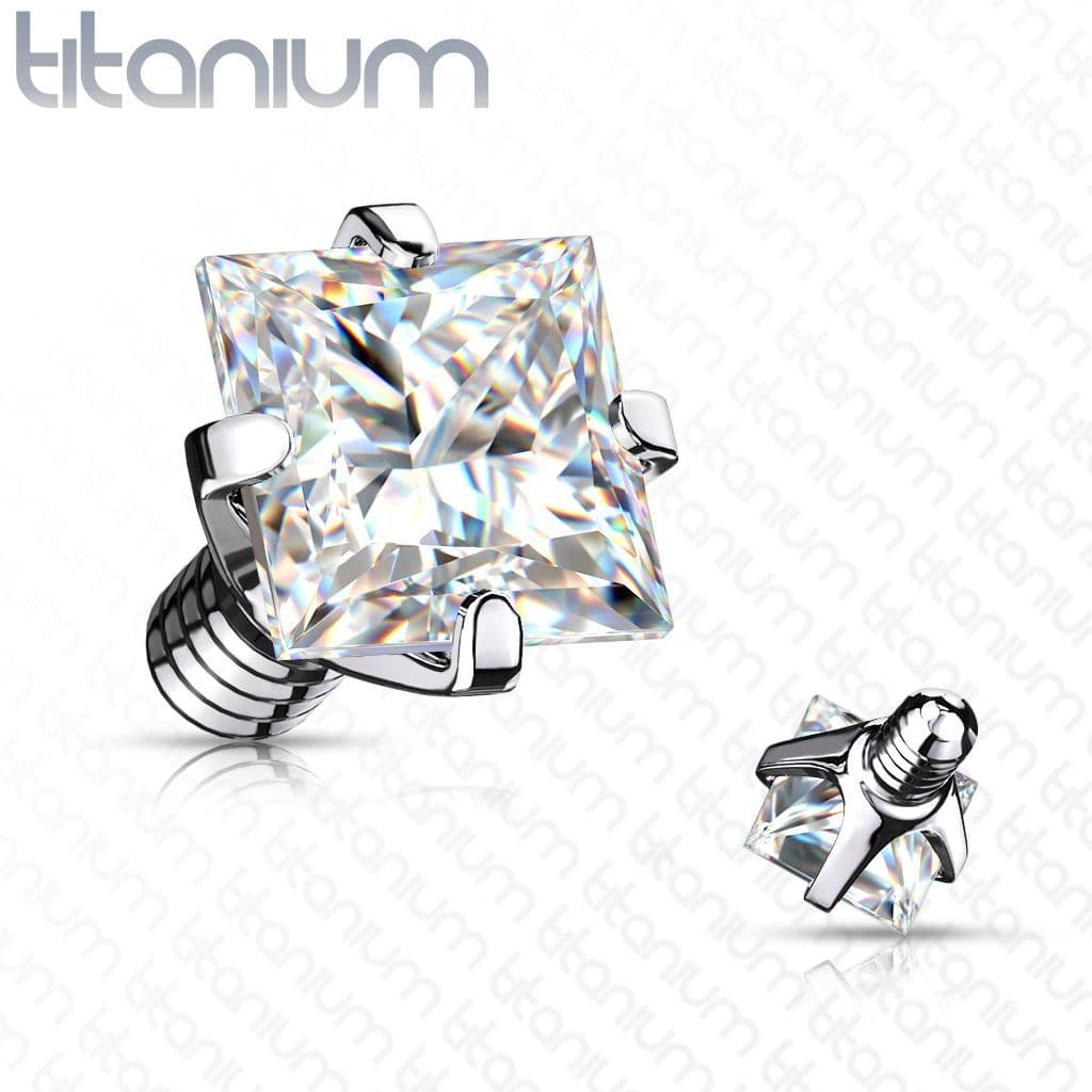 S4U Náhradní kamínek k dermálu TITAN, závit 1,6 mm, 4mm, barva: čirá - TIT1086-04C