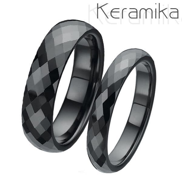 NUBIS KM1002 Keramické snubní prsteny šíře 4mm + 6mm - pár - KM1002-4.KM1002-6