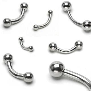 Piercing do obočí - kuličky, tl. tyčky 1,6 mm (1,6 x 10 mm, 3 mm kuličky) - OB01100-16103