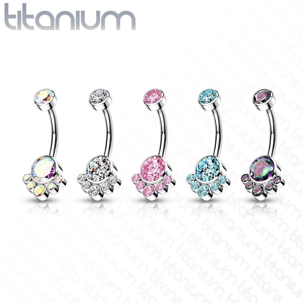 Piercing do pupíku - TITAN (duhová) - TIT1104-AB - náhled 2