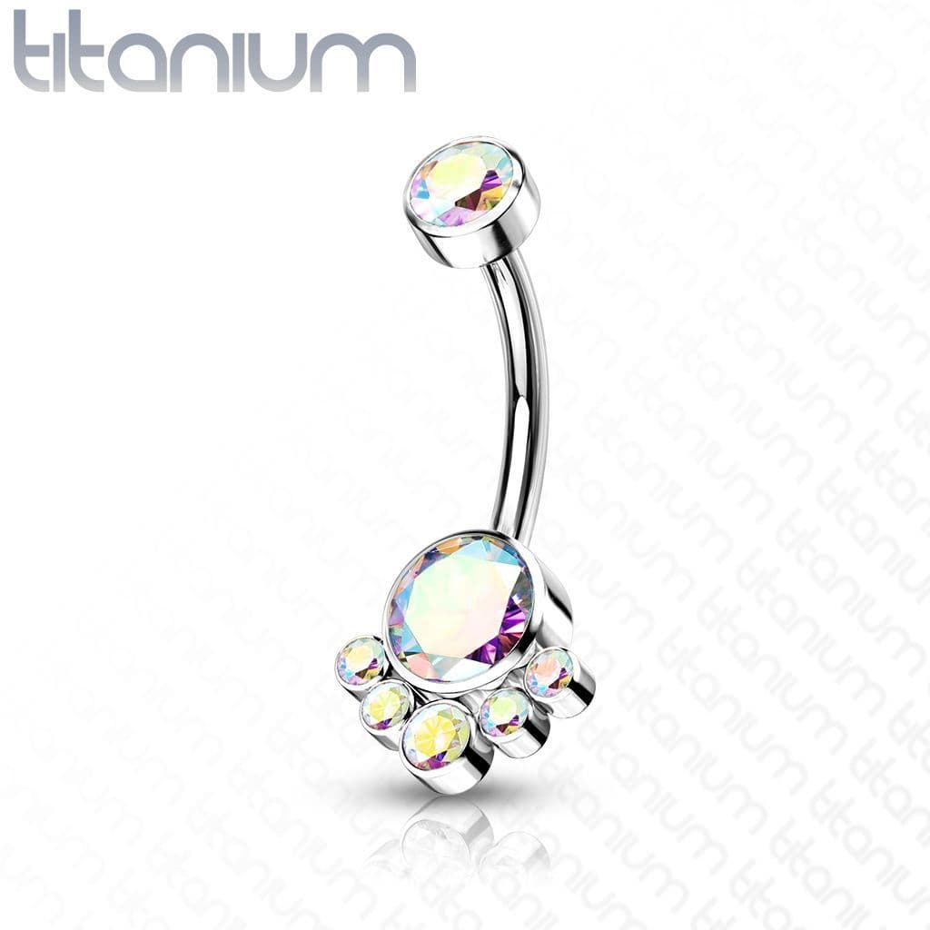 Piercing do pupíku - TITAN (duhová) - TIT1104-AB - náhled 1