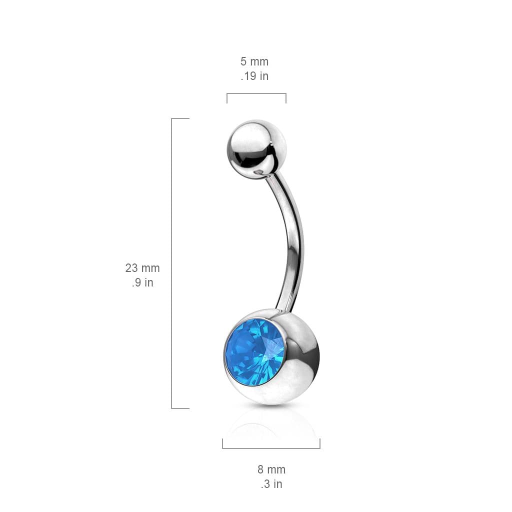 Piercing do pupíku - banánek (modrá, 1,6 x 10 mm) - náhled 5