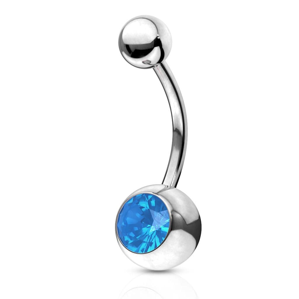 Piercing do pupíku - banánek (modrá, 1,6 x 10 mm) - náhled 1