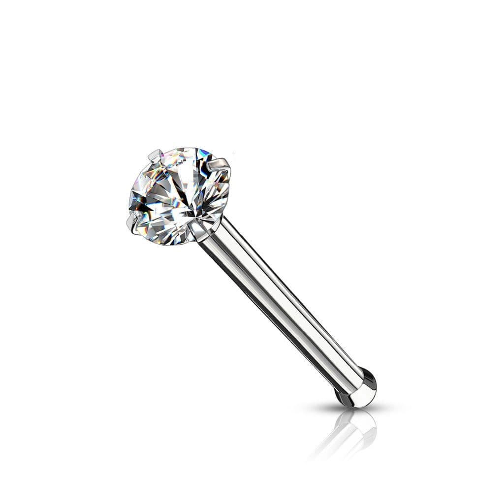 Piercing do nosu - čirý zirkon (2 mm) - náhled 1