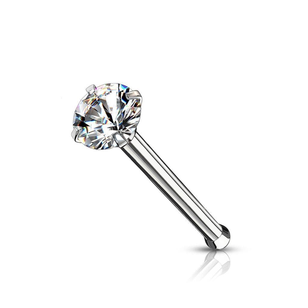 Piercing do nosu - čirý zirkon (2 mm) - náhled 5