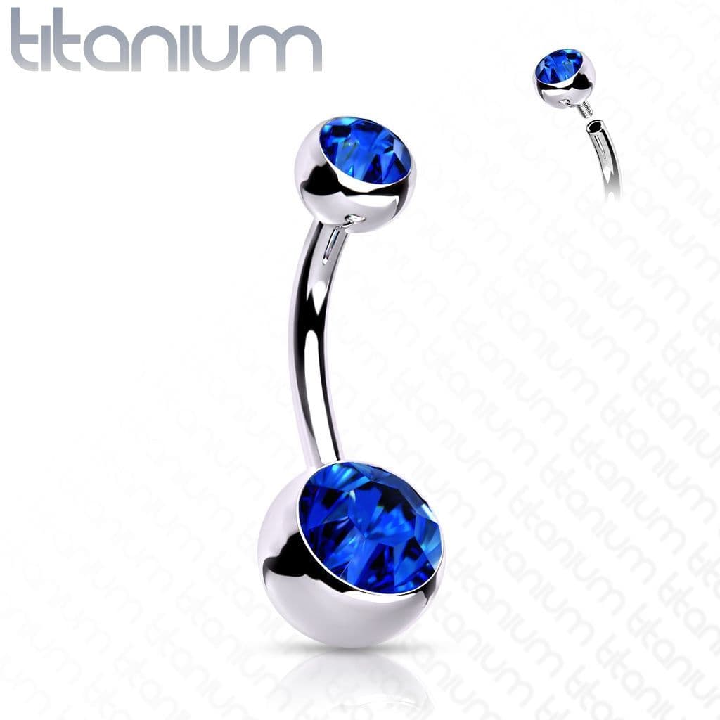 Piercing do pupíku vnitřní závit TITAN, 1,6 x 12 mm (duhová) - náhled 3