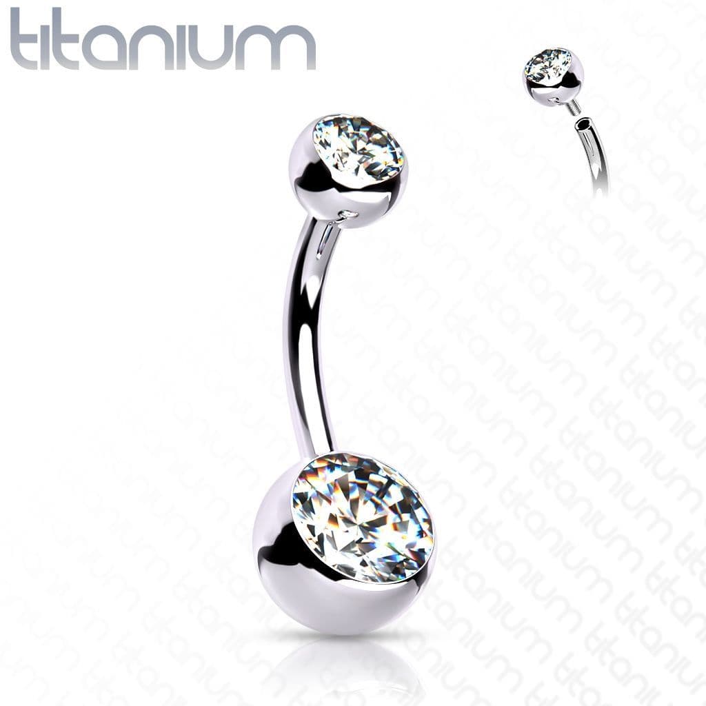 Piercing do pupíku vnitřní závit TITAN, 1,6 x 12 mm (duhová) - náhled 4