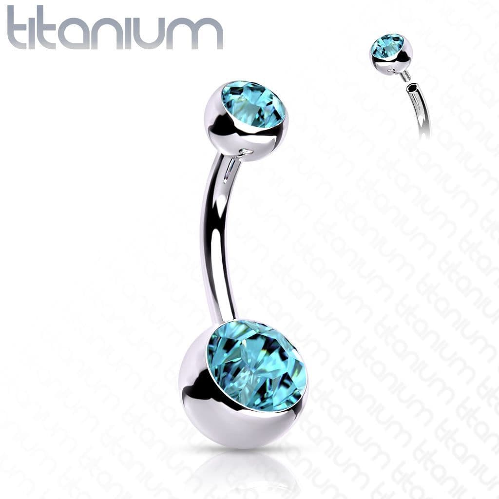 Piercing do pupíku vnitřní závit TITAN, 1,6 x 12 mm (duhová) - náhled 5