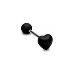 Piercing do jazyku - srdíčko (bílá) - PJ01034-W - náhled 4