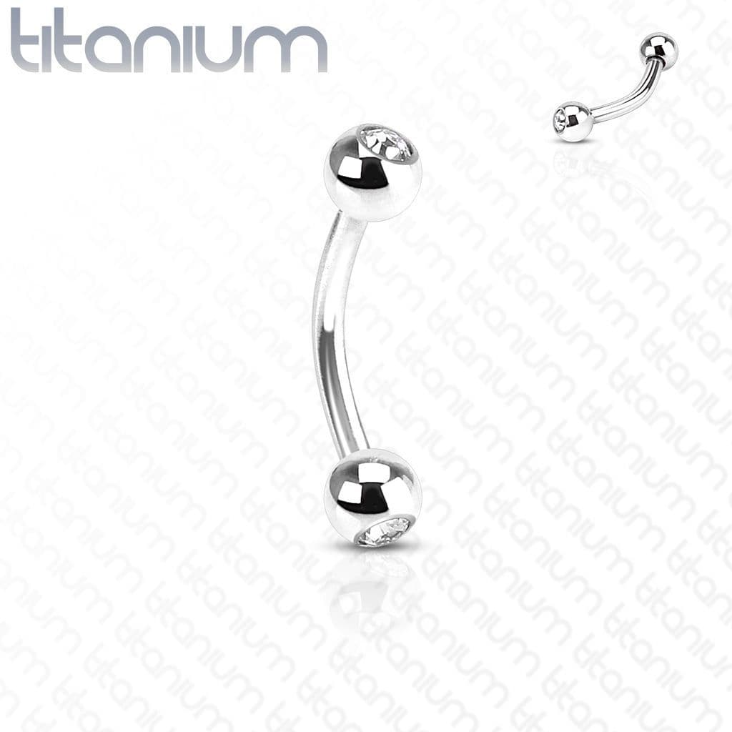 Piercing do obočí TITAN (1,2 x 10 x 3 mm) - TIT1014-1210