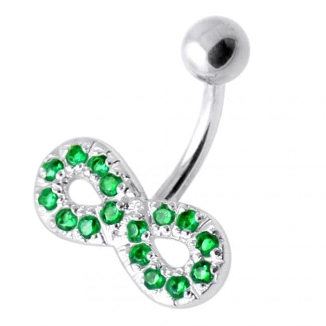 S4U Stříbrný piercing do pupíku - nekonečno (růžová) - BP01021-P - náhled 5