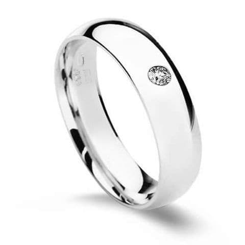 Stříbrný prsten s zirkonem, šíře 5 mm (2,86 g, 62) - CS2042-5ZR-62
