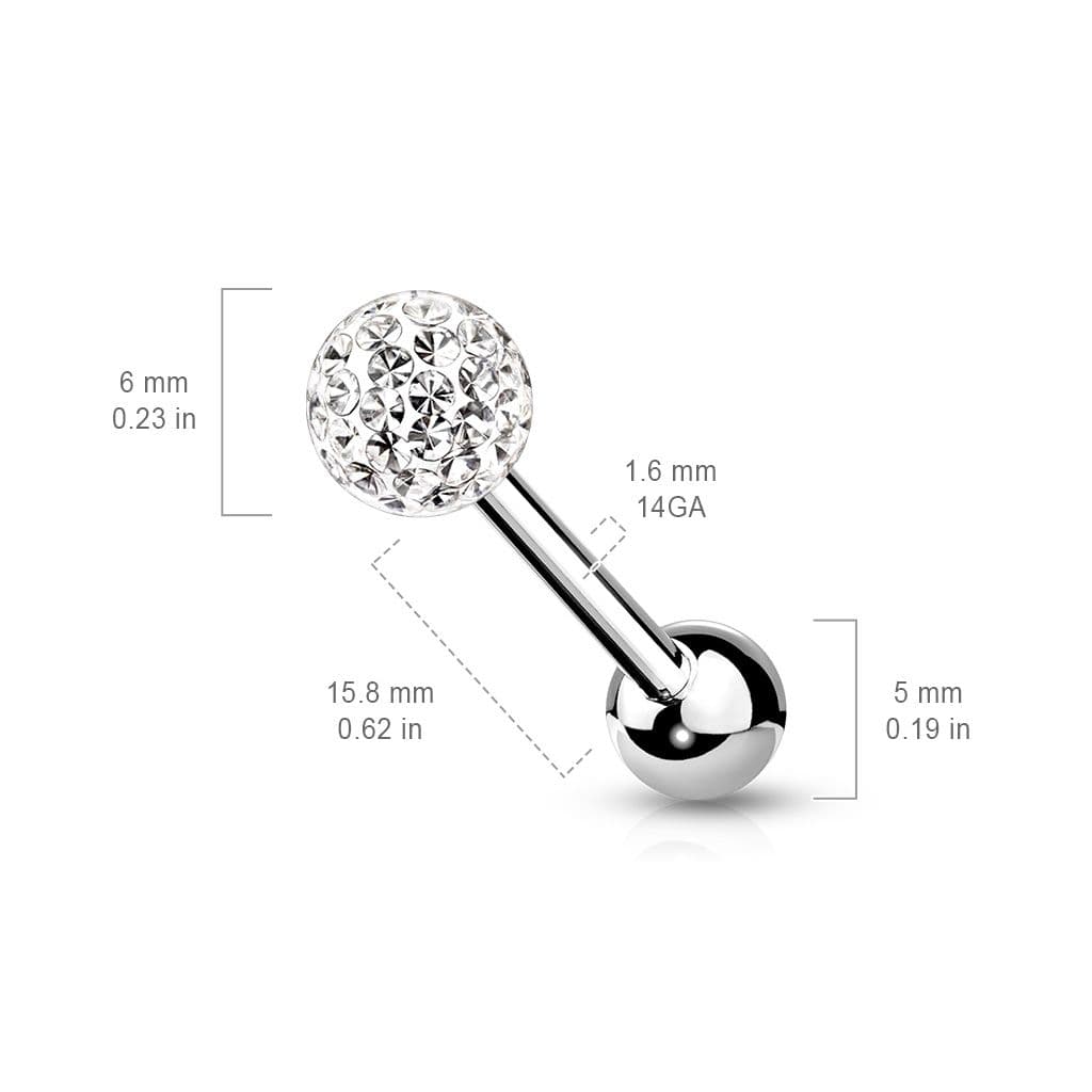 Piercing do jazyka vnitřní závit (duhová) - náhled 5