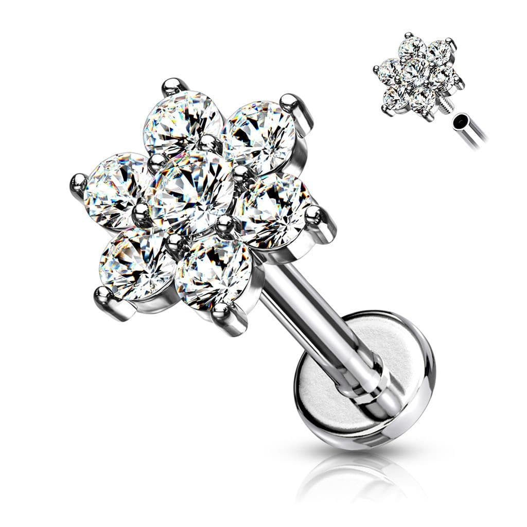 Piercing do brady / cartilage / tragus, kytička (1,2 x 6 mm) - LB1044-1206