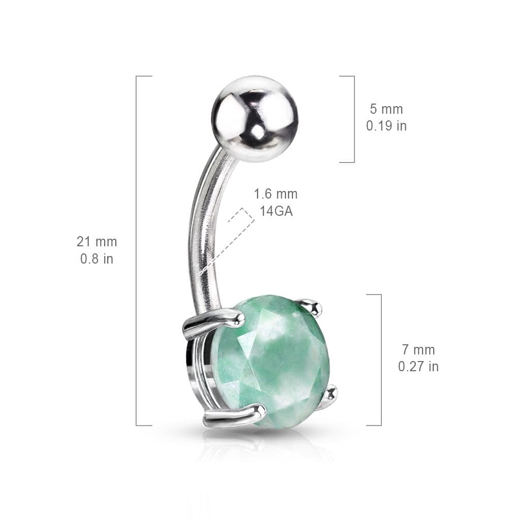 Piercing do pupíku - amazonit - náhled 3