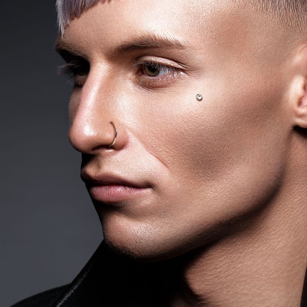 Kompletní microdermal piercing 1,2 mm -  kamínek 4 mm - MD028GD-04 - náhled 3