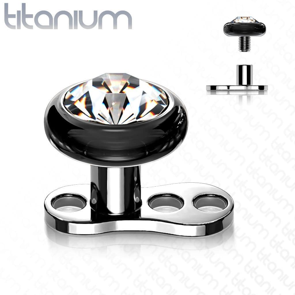Kompletní microdermal piercing 1,2 mm -  kamínek 4 mm - MD028K-04 - náhled 1