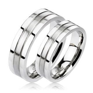 OPR1406 Snubní prsteny ocel - pár 6 mm - OPR1406-6
