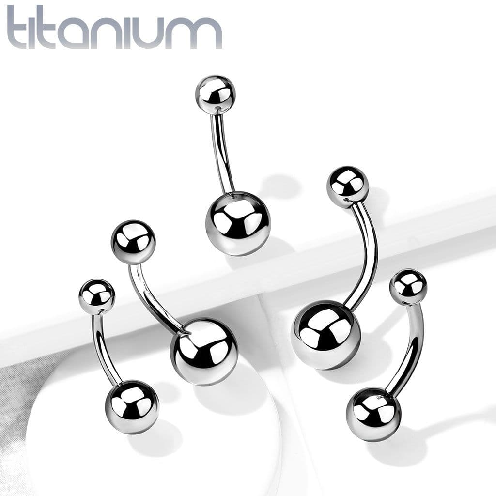 Piercing do pupíku - TITAN (1,6 x 10 mm) - náhled 3