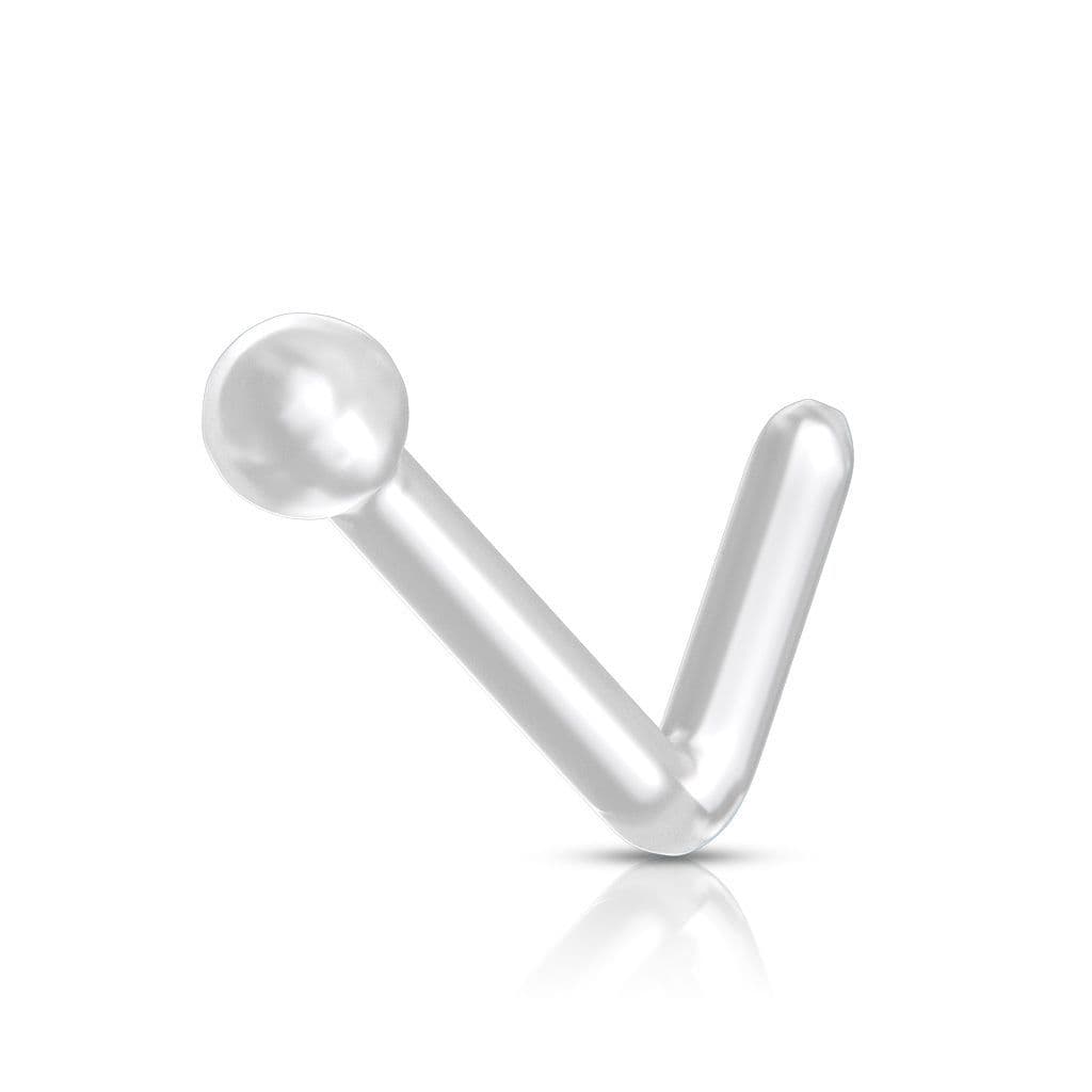 Zahnutý piercing do nosu BioFlex - N0147