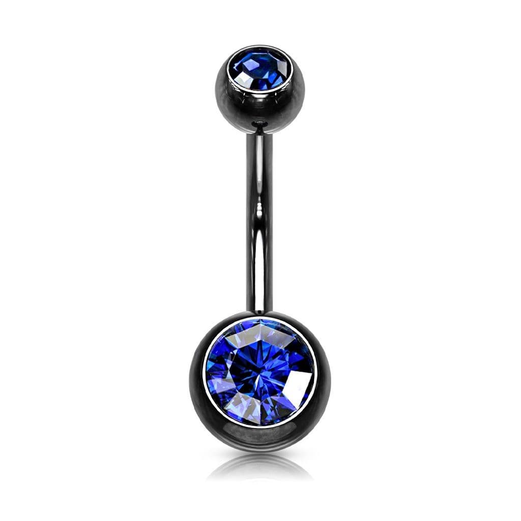 Piercing do pupíku banánek (černá/růžová, 1,6 x 10 mm) - náhled 4