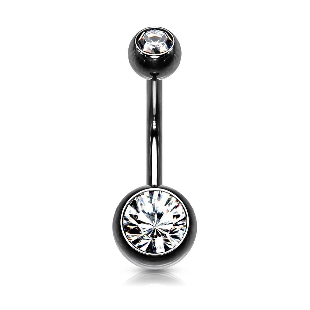 Piercing do pupíku banánek (černá/růžová, 1,6 x 10 mm) - náhled 5
