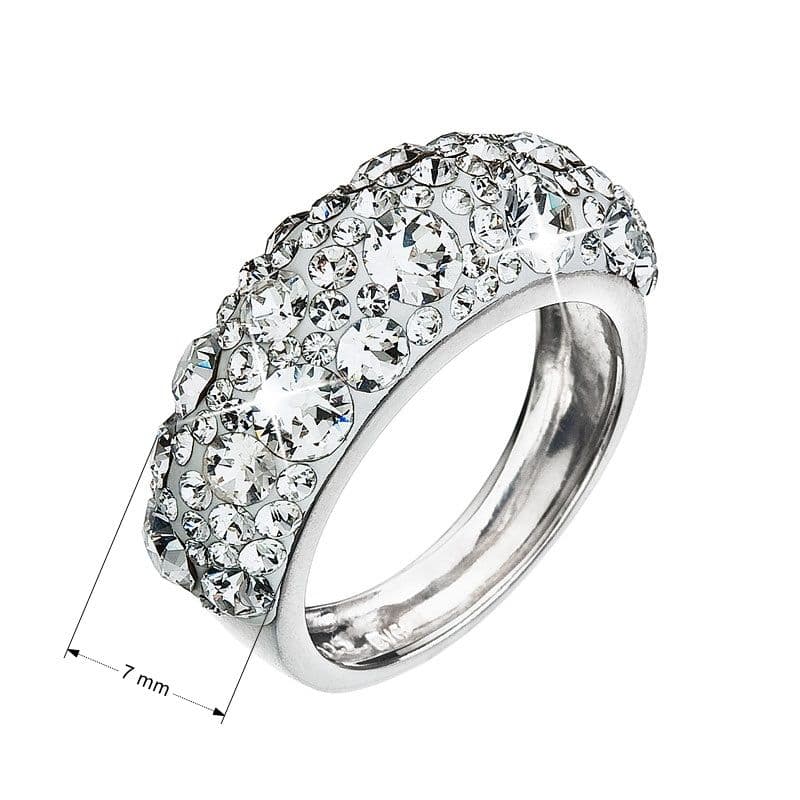 Stříbrný prsten s krystaly Swarovski bílý 35031.1 vel. 52 - náhled 3