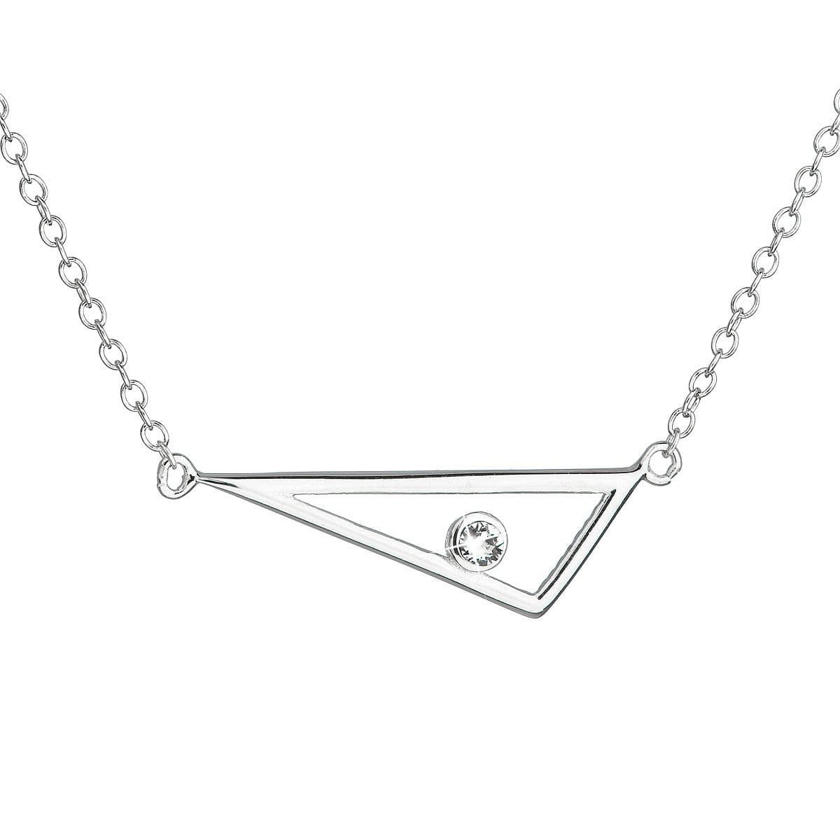 Stříbrný náhrdelník s krystalem Swarovski bílý 32059.1 - náhled 1