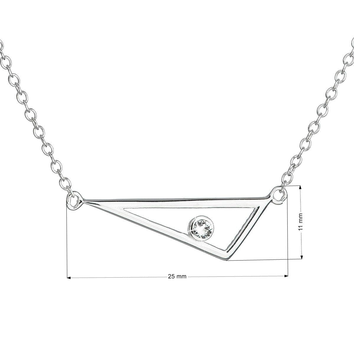Stříbrný náhrdelník s krystalem Swarovski bílý 32059.1 - náhled 2