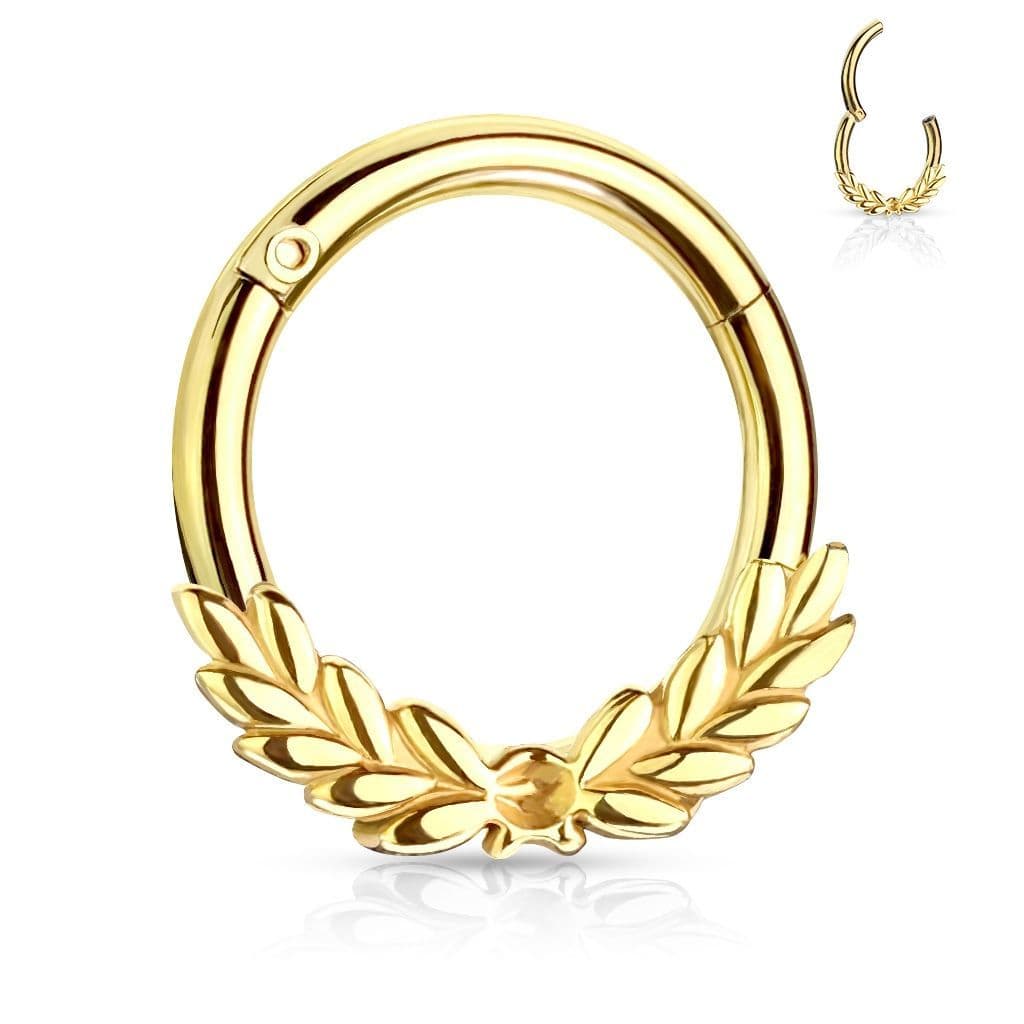 S4U Zlacený ocelový piercing do nosu - tragus / helix / septum - NS0040-GD - náhled 1