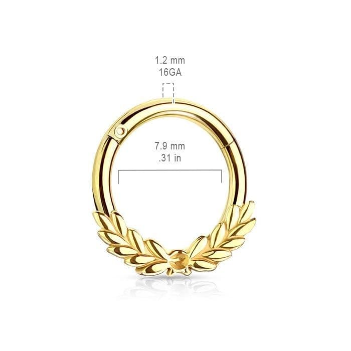 S4U Zlacený ocelový piercing do nosu - tragus / helix / septum - NS0040-GD - náhled 2