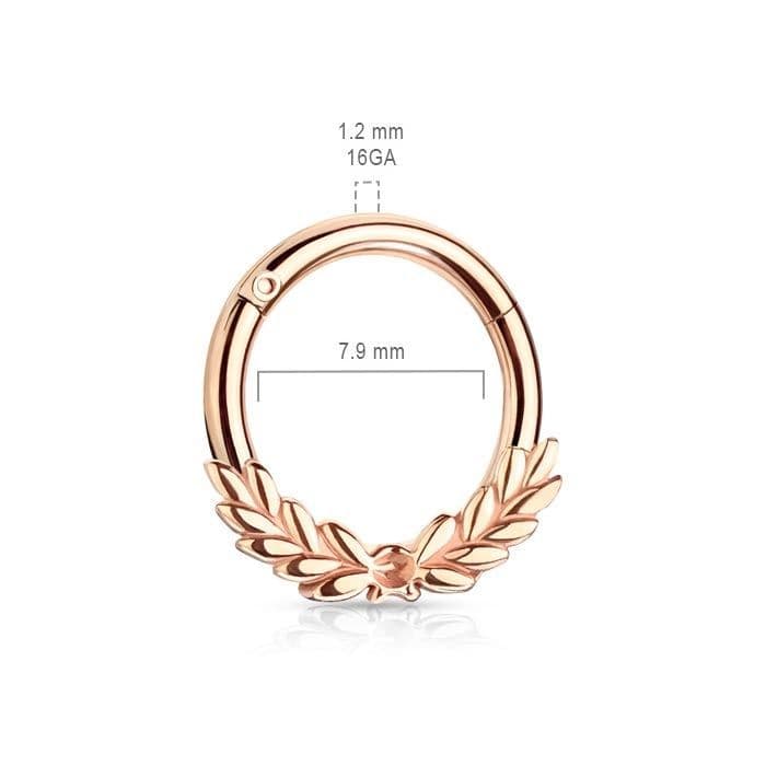 S4U Zlacený ocelový piercing do nosu - tragus / helix / septum - NS0040-RD - náhled 2