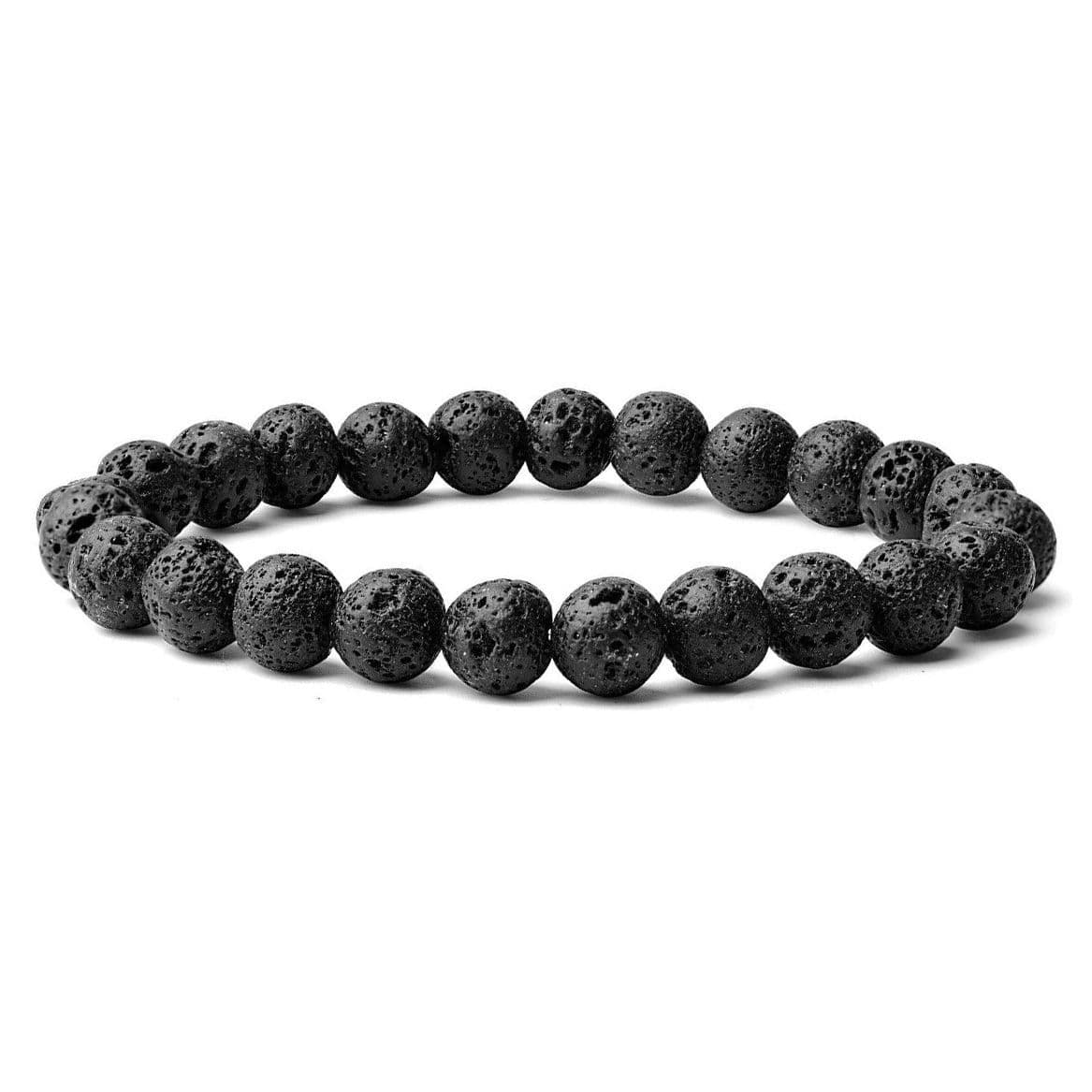 NUBIS Korálkový náramek lávový kámen - KN1001