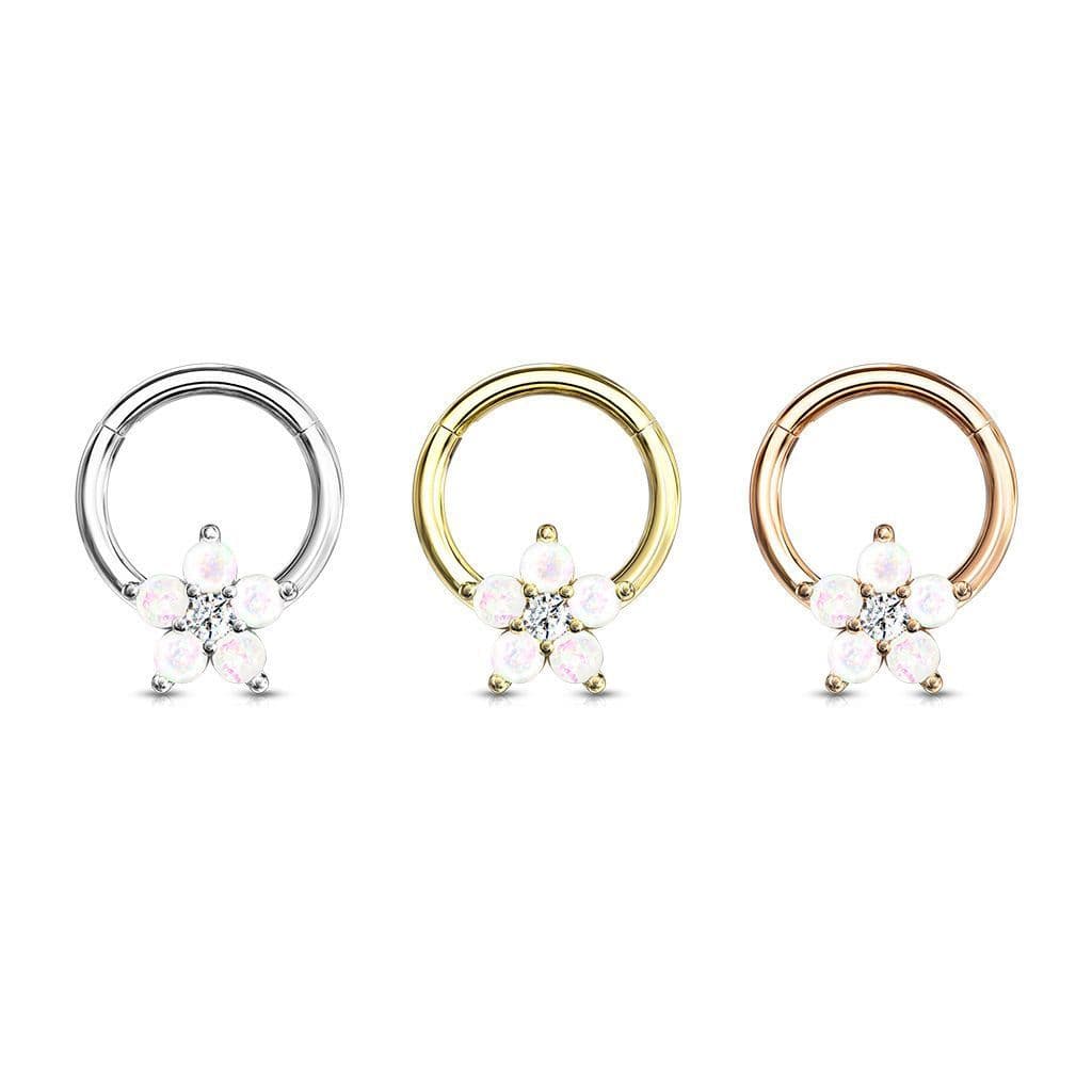 Piercing kruh segment s kytičkou 1,2 x 8 mm - náhled 2