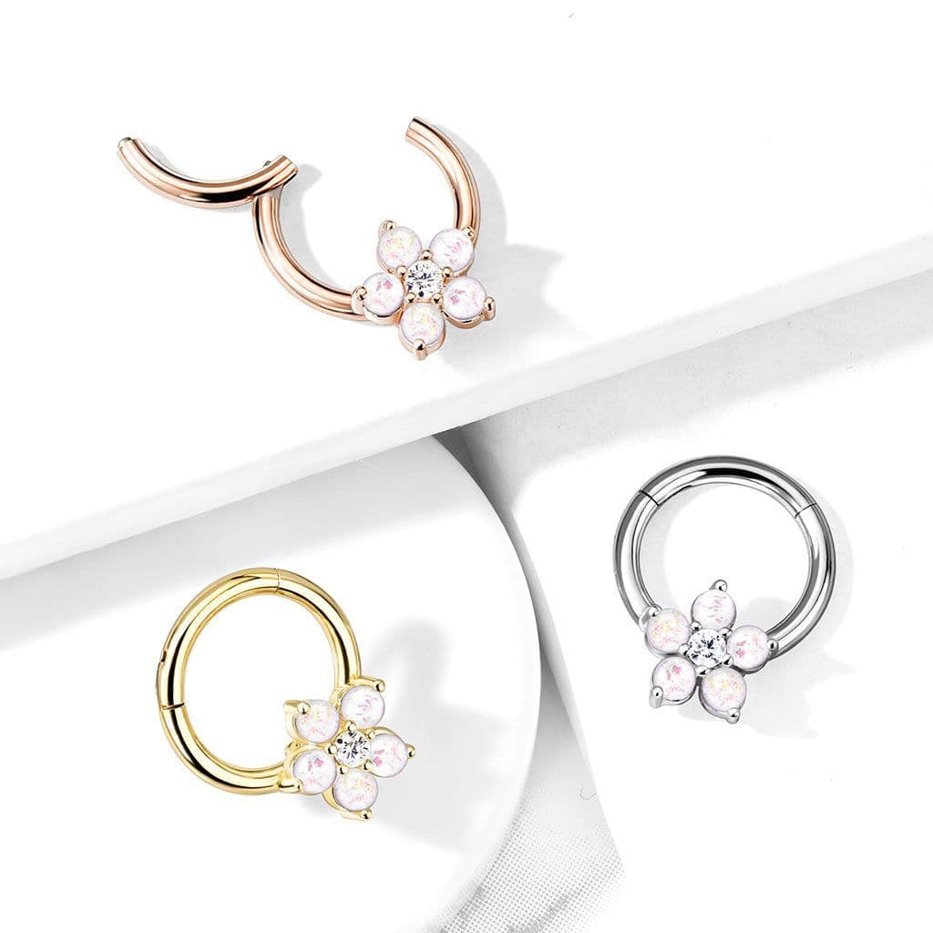 Piercing kruh segment s kytičkou 1,2 x 8 mm - náhled 3