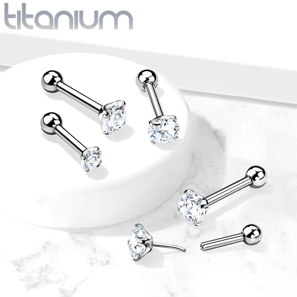 Cartilage piercing do ucha TITAN, 1,2 x 6mm zirkon 4 mm - TIT1125-1206-04 - náhled 3