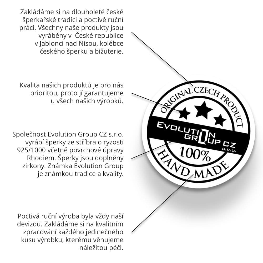 Stříbrný náhrdelník se zirkonem bílý kulatý 12015.1 - náhled 4