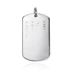 Stříbrný přívěsek - dog tag s textem - ZB3115 - náhled 3