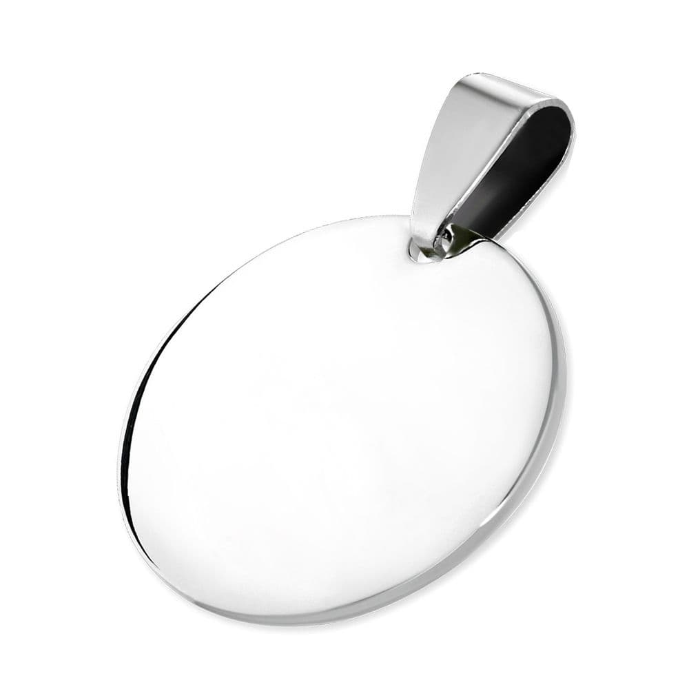 Ocelový přívěsek kulatá destička 20 mm - DR1100-20 - náhled 1